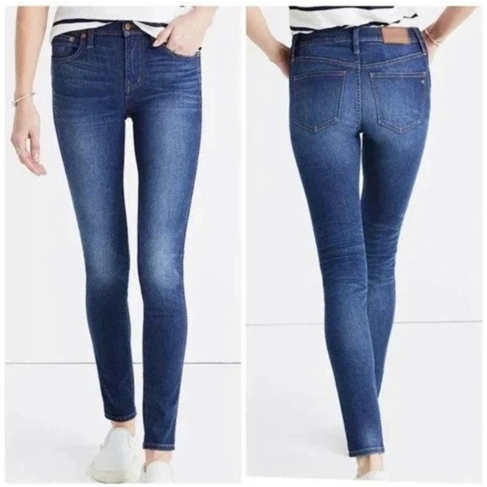 Madewell Blue Medium Wash High Rise Skinny Skinny Jeans Size 26